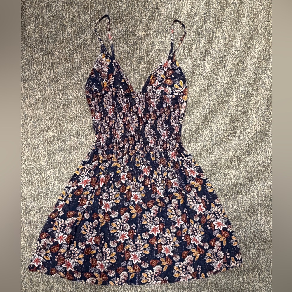 Angie Black Paisley Peekaboo Cut-Out Boho Mini Sundress Medium - Picture 4 of 7